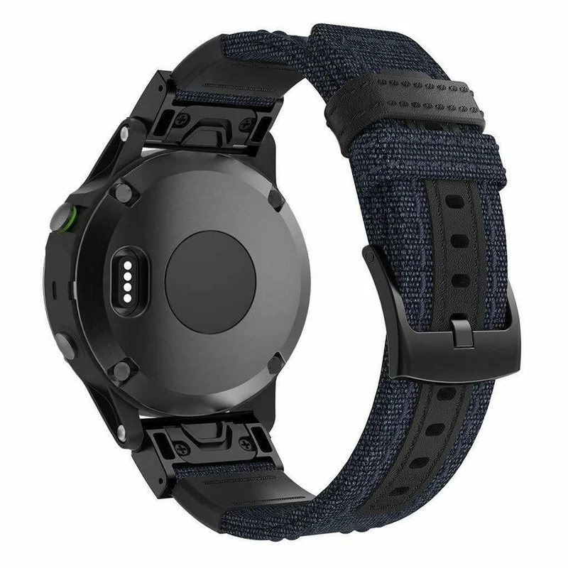 Garmin Fenix 9 Pro - 47mm Nylon Hybrid Armband (Dunkelblau)