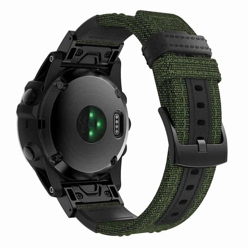 Garmin Fenix 9 Pro - 47mm Nylon Hybrid Armband (Armeegrün)