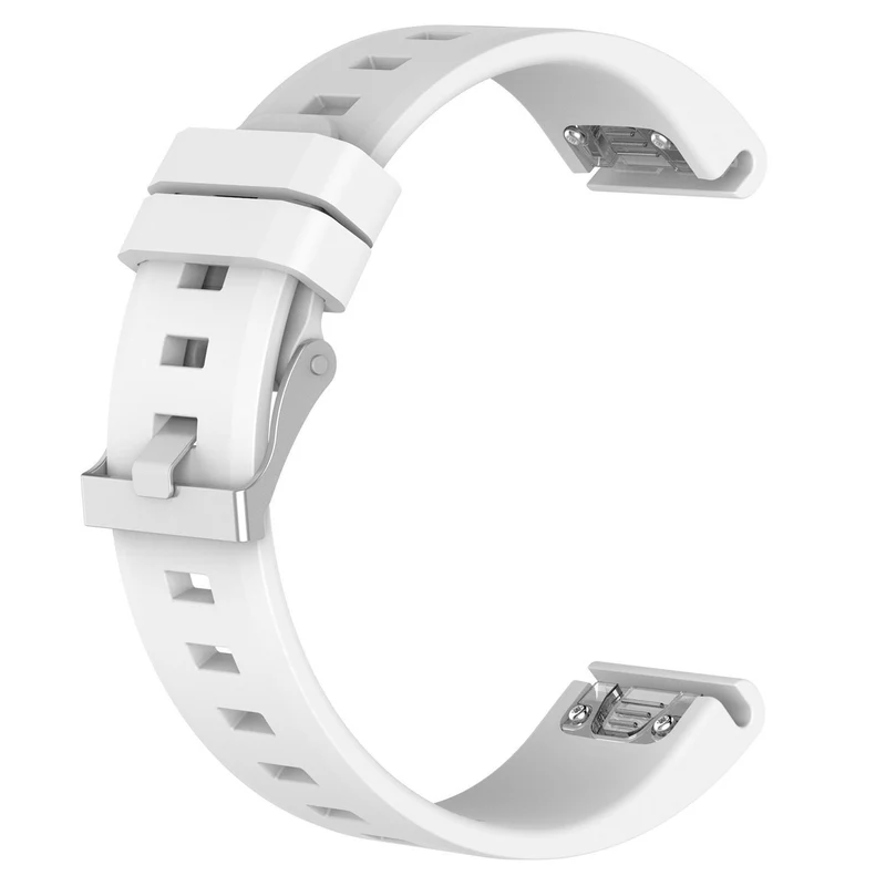 Garmin Fenix 9 - 47mm Glänzendes Silikonarmband (Weiß)