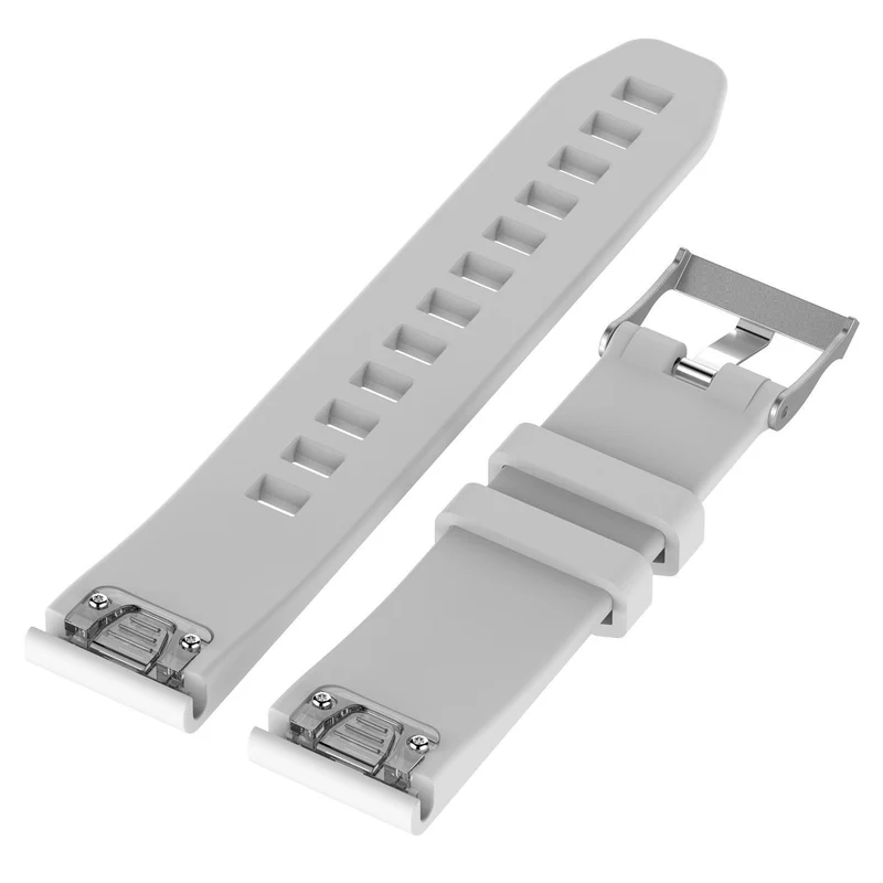 Garmin Fenix 9 - 47mm Glänzendes Silikonarmband (Weiß)