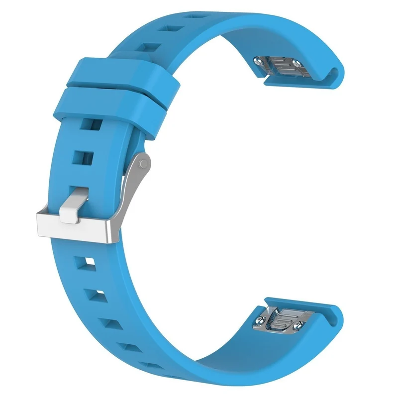 Garmin Fenix 9 Pro - 47mm Glänzendes Silikonarmband (Hellblau)