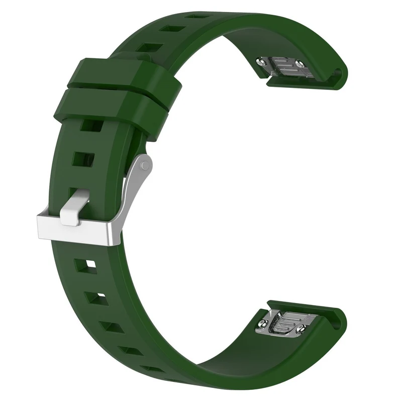 Garmin Fenix 9 Pro - 47mm Glänzendes Silikonarmband (Armeegrün)