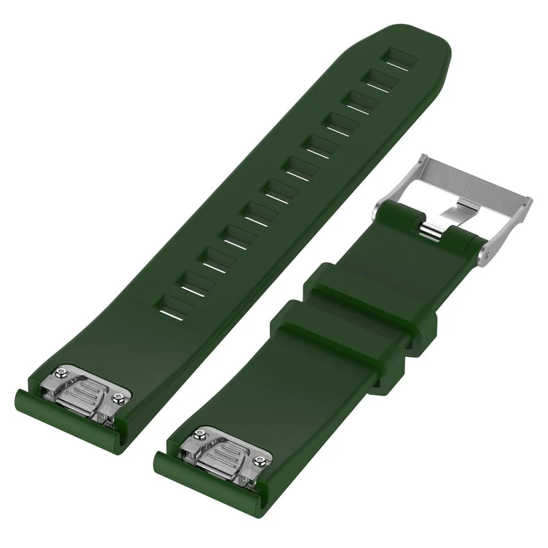 Garmin Fenix 9 Pro - 47mm Glänzendes Silikonarmband (Armeegrün)