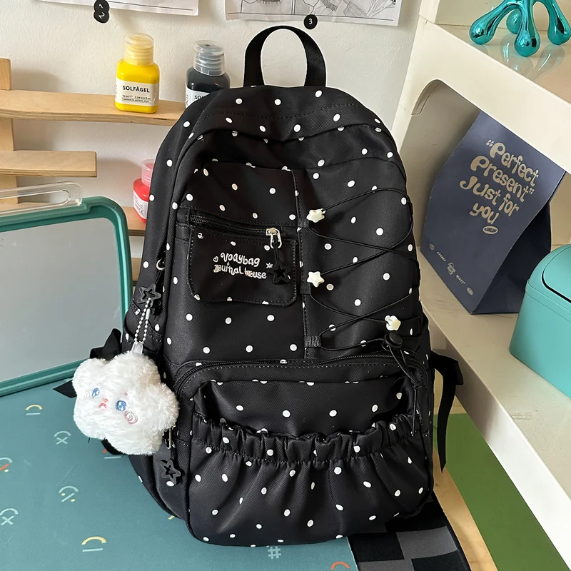Niedlicher Pünktchen-Design Rucksack Karnz