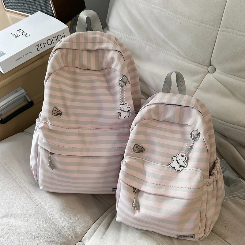 Süßes Cartoon-Design gestreifter Rucksack Karnz