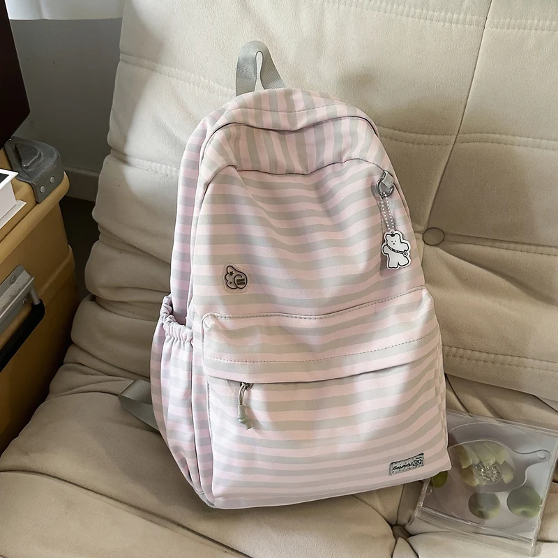 Süßes Cartoon-Design gestreifter Rucksack Karnz
