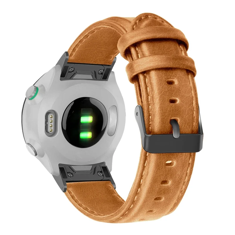 Bandz Garmin Fenix 9 Pro - 47mm Lederarmband 'Classic' (Braun)