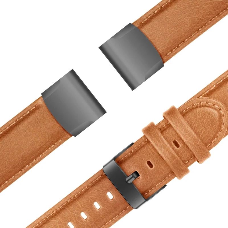 Bandz Garmin Fenix 9 Pro - 47mm Lederarmband 'Classic' (Braun)