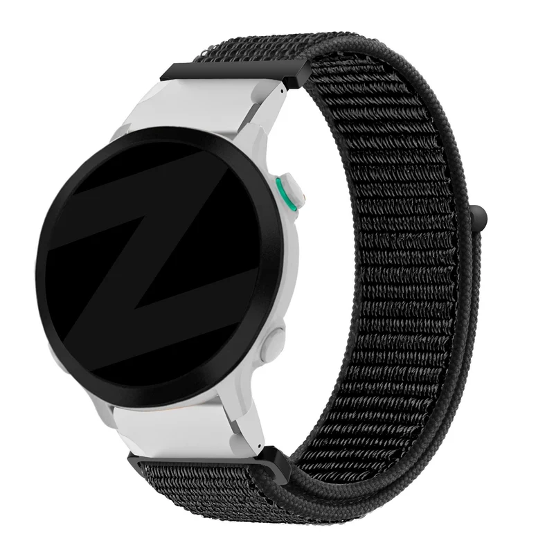 Bandz Garmin Fenix 9 Pro - 47mm Nylon Loop Armband (Schwarz)