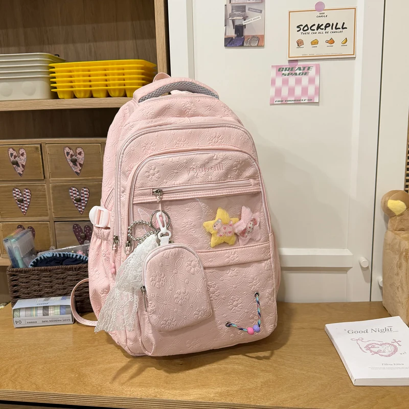 Dekorative floral-geprägte Rucksack Karnz