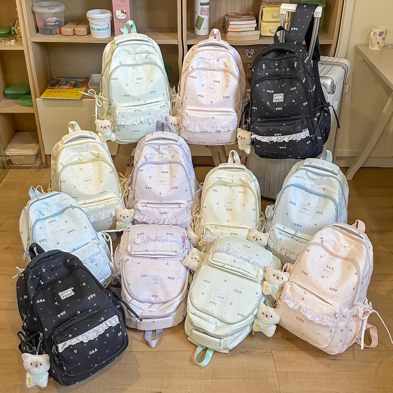 Niedlicher illustrierter Multi-Compartment Rucksack Karnz