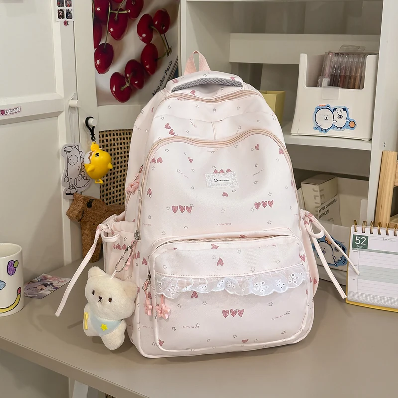 Niedlicher illustrierter Multi-Compartment Rucksack Karnz