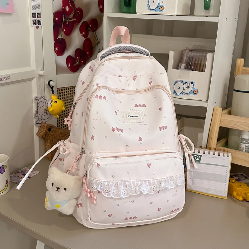 Niedlicher illustrierter Multi-Compartment Rucksack Karnz