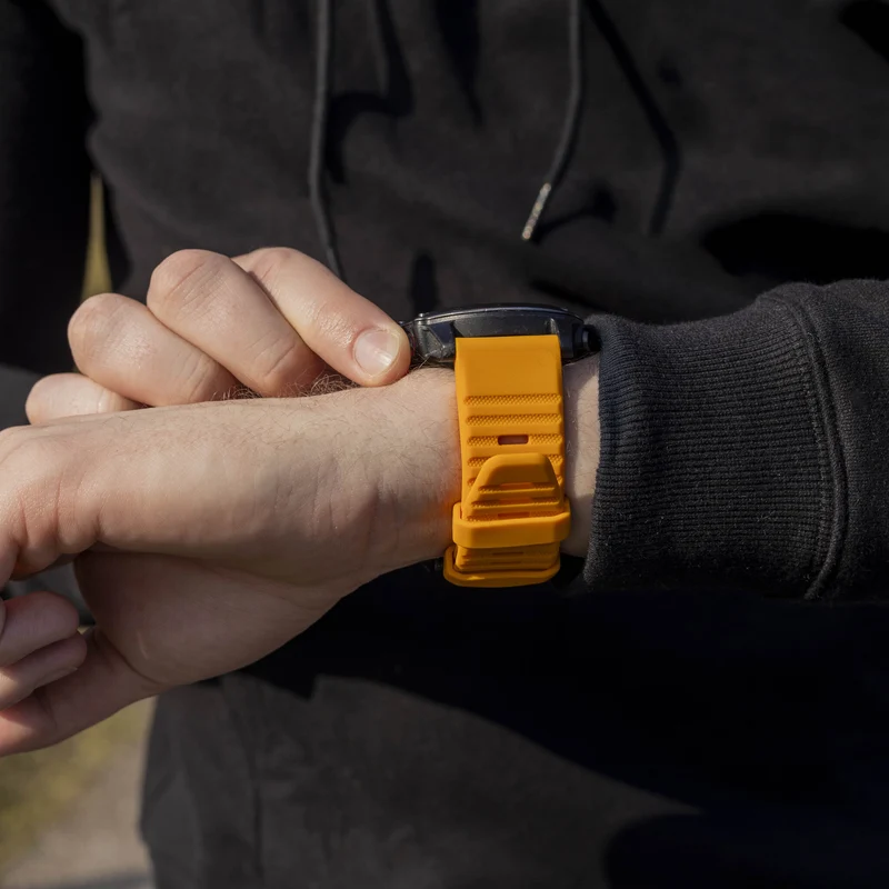 Bandz Garmin Fenix 9 - 47mm Schnallen-Silikonarmband (Orange)