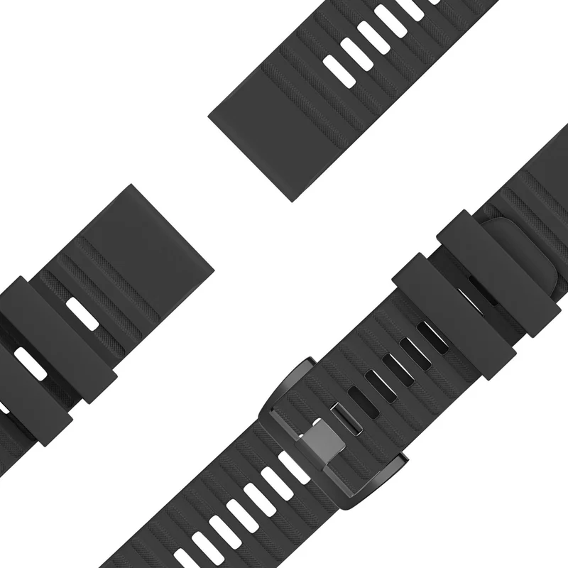 Bandz Garmin Fenix 9 - 47mm Schnallen-Silikonarmband (Schwarz)