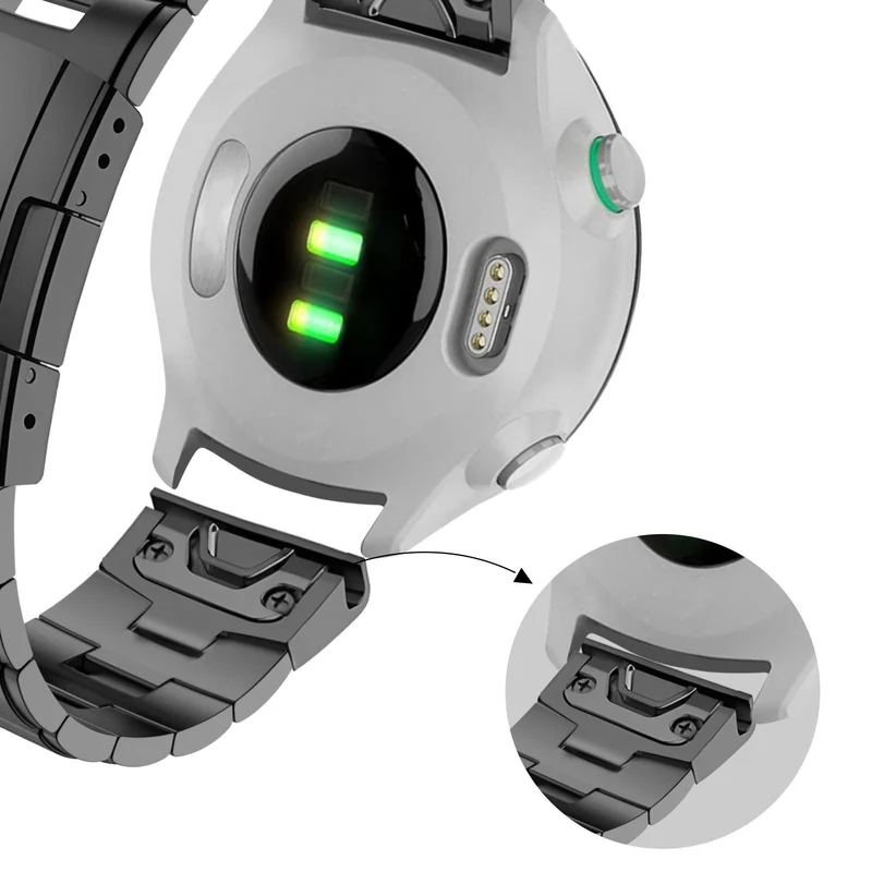 Bandz Garmin Fenix 9 Pro - 47mm Titan-Gliederarmband (Grau)
