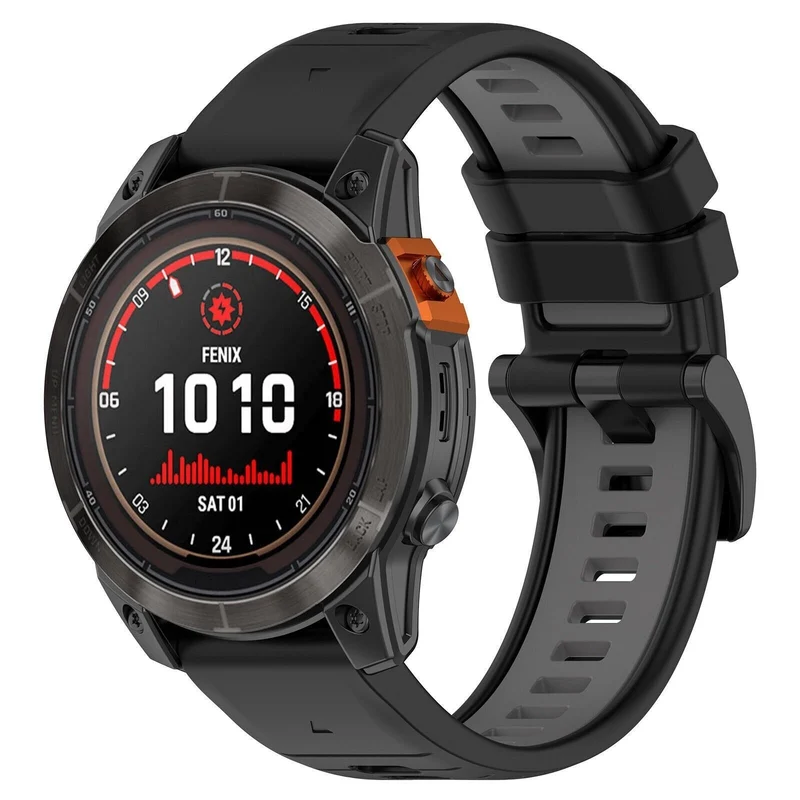 Garmin Fenix 9 - 47mm Sportarmband mit Schnalle (Schwarz/Grau)
