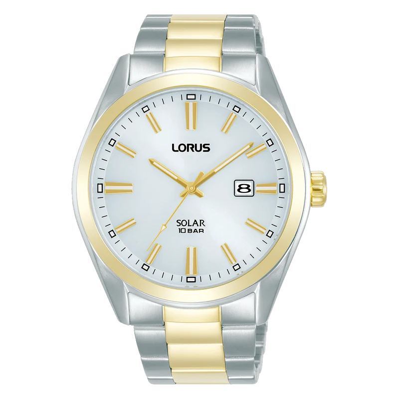 Lorus Sports RX336AX9 Herrenuhr Weiß • Solarwerk • Mineralglas