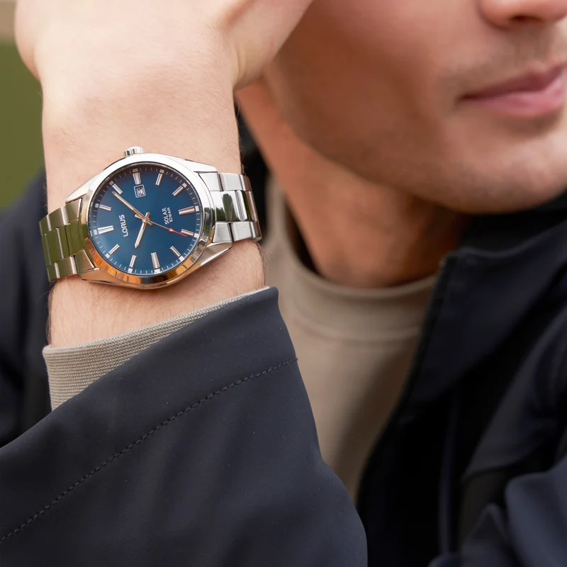 Lorus Sports RX329AX9 Herrenuhr Dunkelblau • Solarwerk • Mineralglas