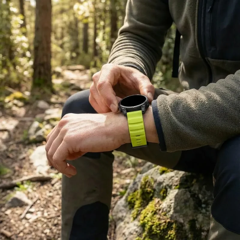 Garmin Fenix 9 Pro - 47mm Trail Silikonarmband (Limette)