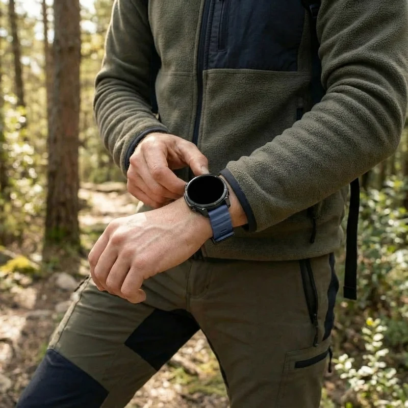 Garmin Fenix 9 - 47mm Trail Silikonarmband (Dunkelblau)
