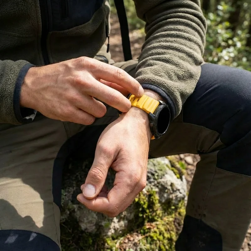 Garmin Fenix 9 - 47mm Trail Silikonarmband (Hellorange)
