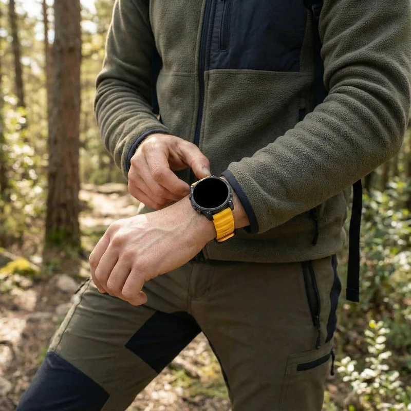 Garmin Fenix 9 - 47mm Trail Silikonarmband (Hellorange)