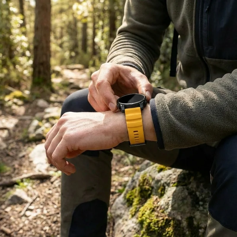 Garmin Fenix 9 - 47mm Trail Silikonarmband (Hellorange)