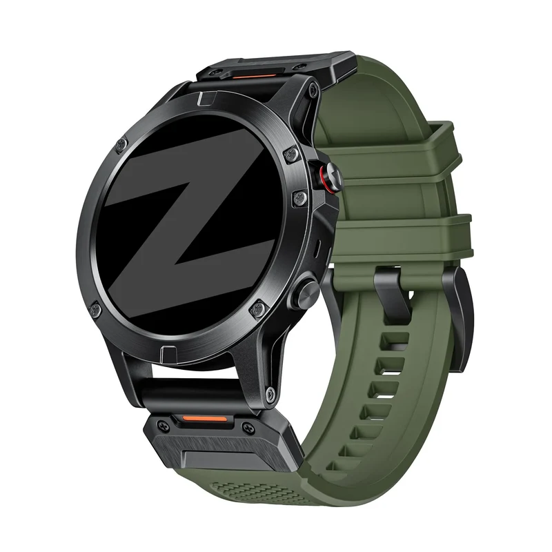 Bandz Garmin Fenix 9 Pro - 47mm Silikonarmband 'Explorer' (Grün)