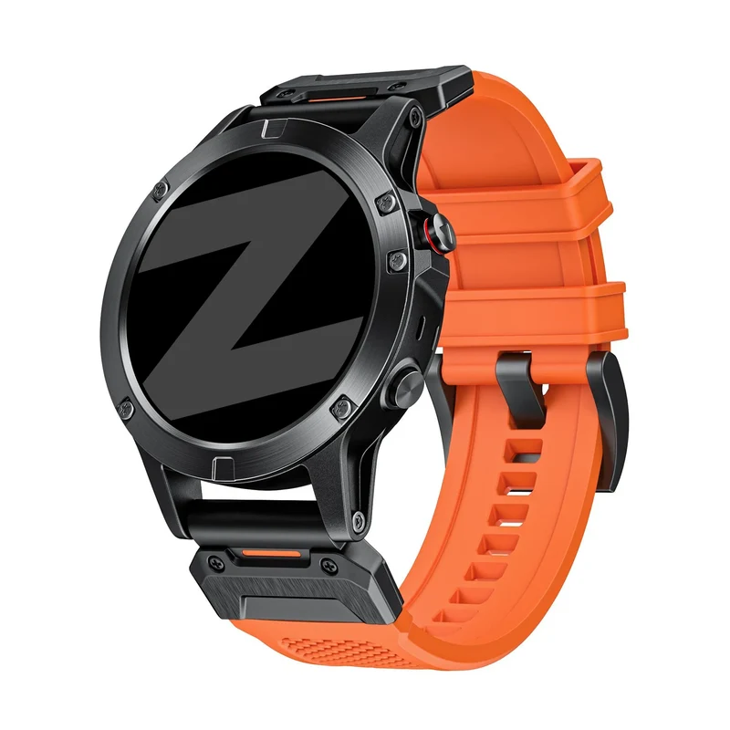 Bandz Garmin Fenix 9 Pro - 51mm Silikonarmband 'Explorer' (Orange)