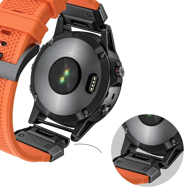 Bandz Garmin Fenix 9 Pro - 51mm Silikonarmband 'Explorer' (Orange)