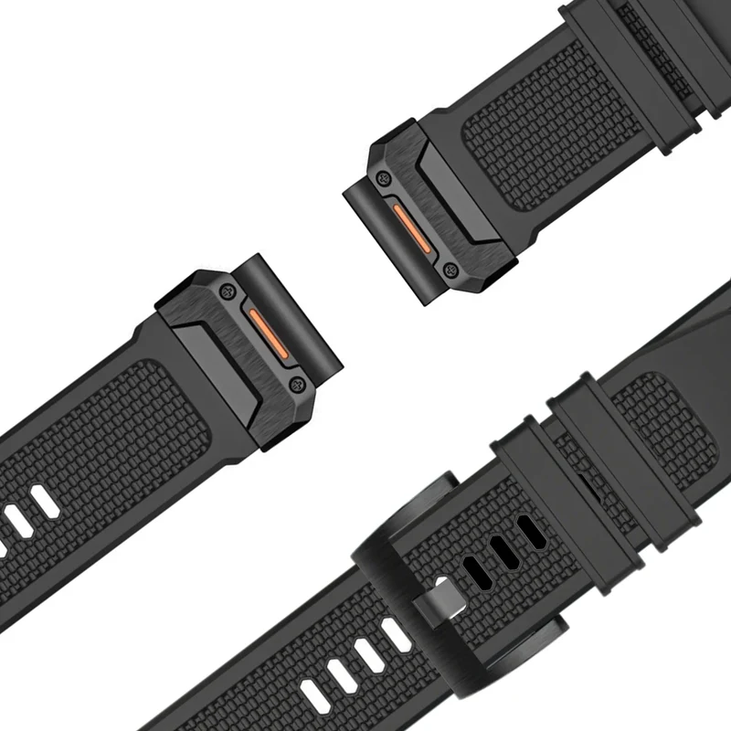 Bandz Garmin Fenix 9 - 51mm Silikonarmband 'Explorer' (Schwarz)