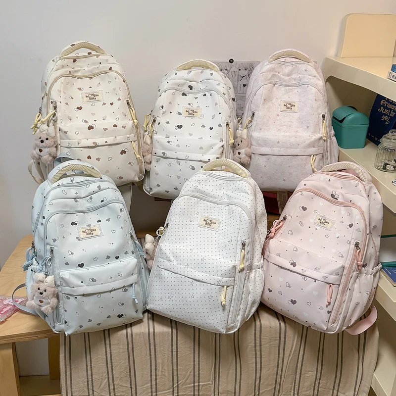 Süßer Herzmuster-Rucksack Karnz