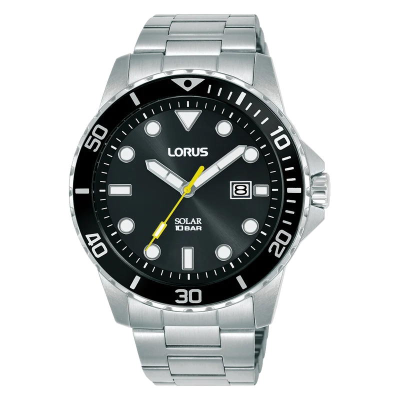 Lorus Sport RX301BX9 Herren Armbanduhr • Solarbetrieb • Edelstahlarmband