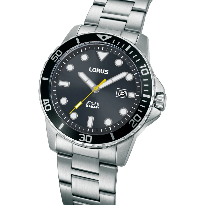 Lorus Sport RX301BX9 Herren Armbanduhr • Solarbetrieb • Edelstahlarmband
