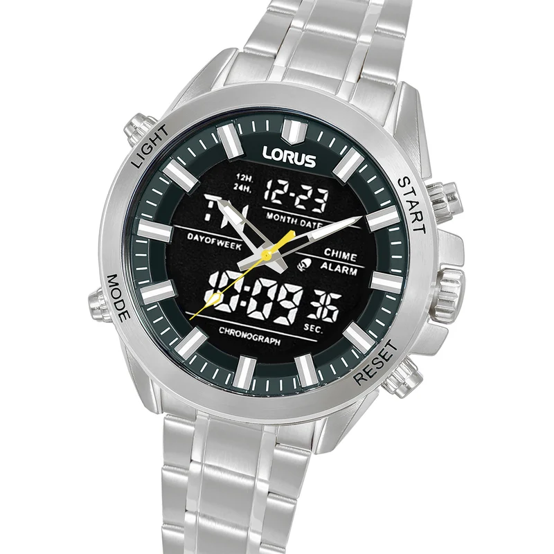 Lorus Sports RW663AX9 Herrenuhr Grau • Analog-Digital Chronograph • Mineralglas