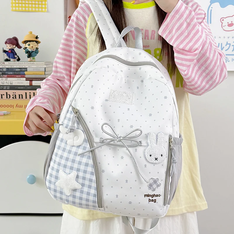 Süßer illustrierter Sternen-Print Rucksack Karnz