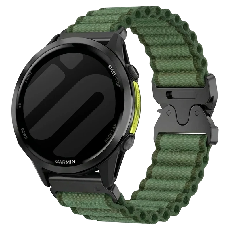 Garmin Fenix 9 - 47mm Outdoor Nylonarmband mit P-Schnalle (Grün)