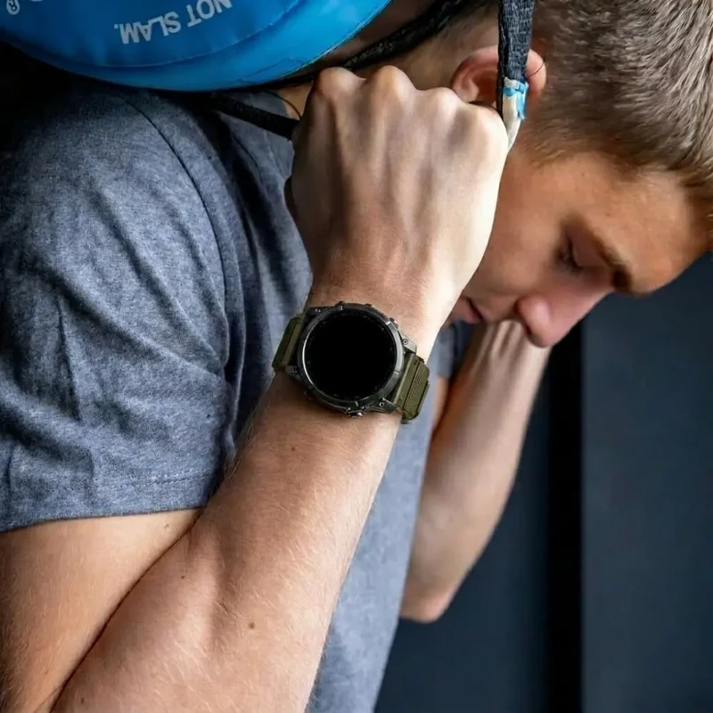 Garmin Approach S70 - 47mm Premium Nylon Schnallenarmband (Grün)