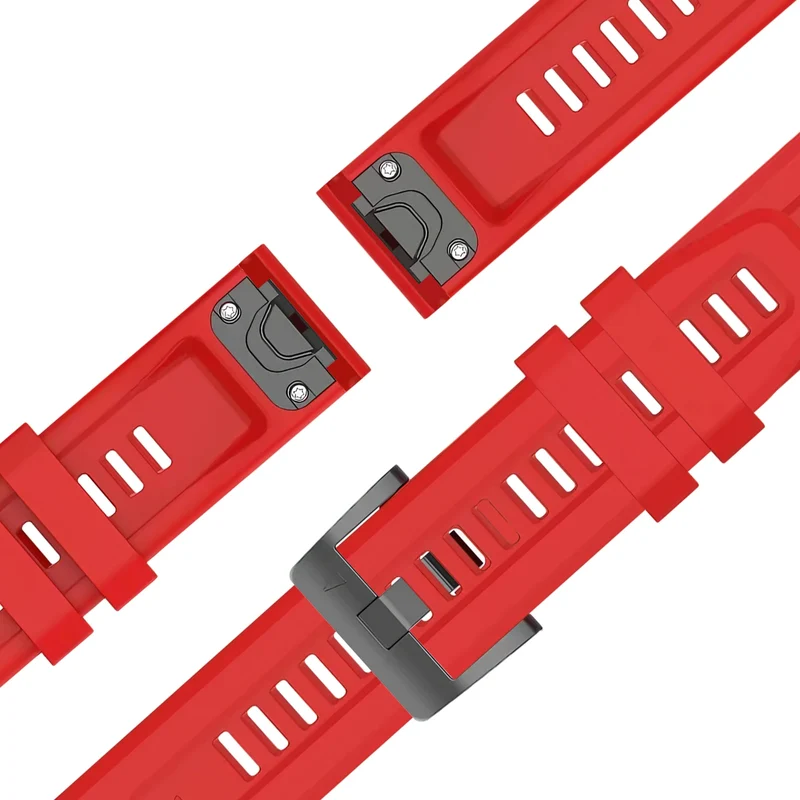 Bandz Garmin Fenix 9 Pro - 47mm Silikonarmband 'Classic' (Rot)