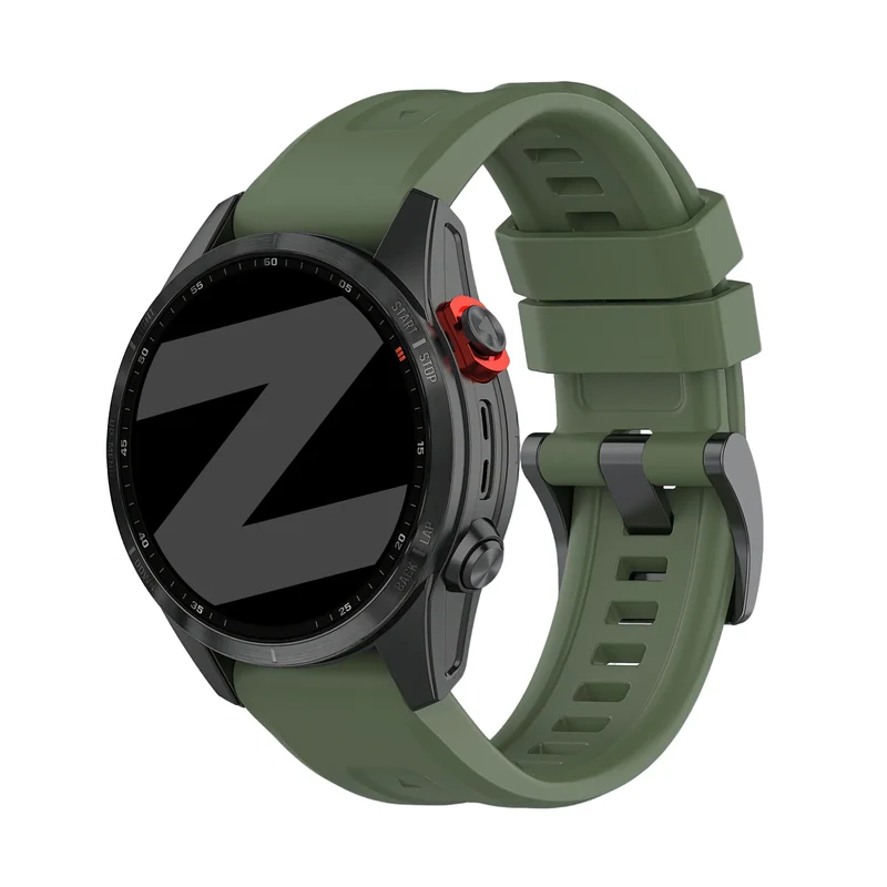 Bandz Garmin Fenix 9 - 47mm Silikonarmband 'Classic' (Armeegrün)