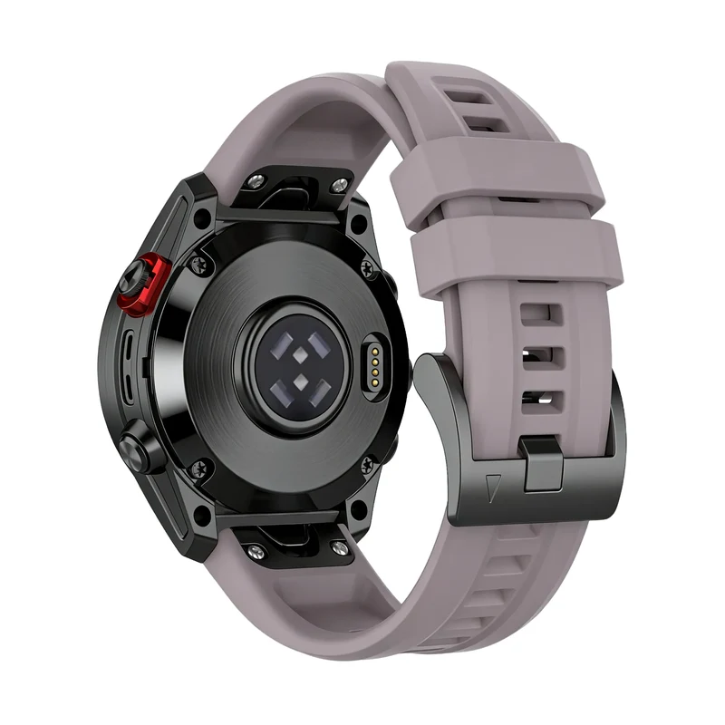 Bandz Garmin Fenix 9 - 47mm Silikonarmband 'Classic' (Lavendel Grau)