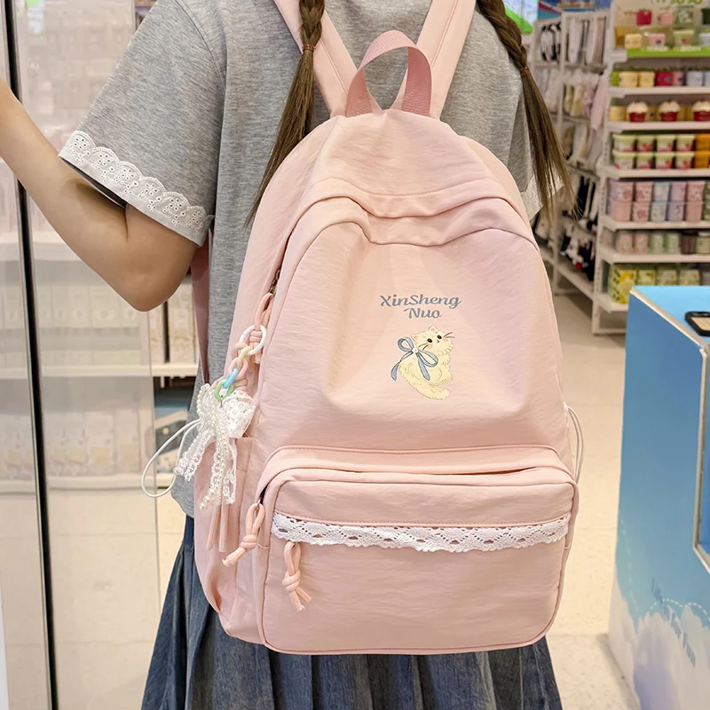 Süßer grafischer bestickter Rucksack Karnz