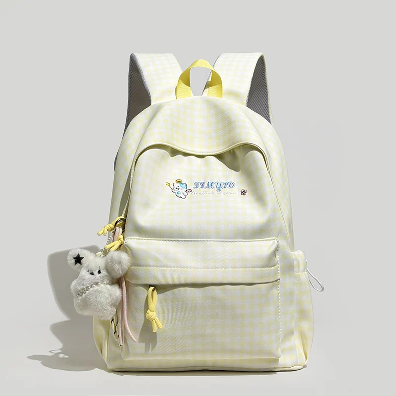 Süße Gingham-Muster Rucksack Karnz