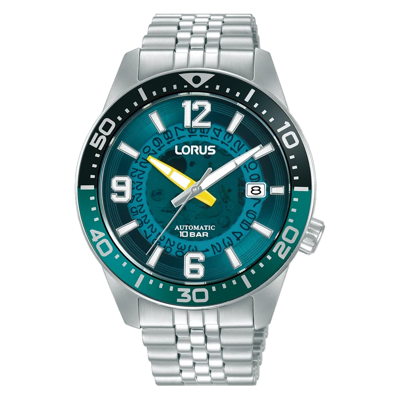Lorus Sports RU417AX9 Herrenuhr Automatik Blaugrün • Skelettzifferblatt • Automatikwerk Kaliber Y675