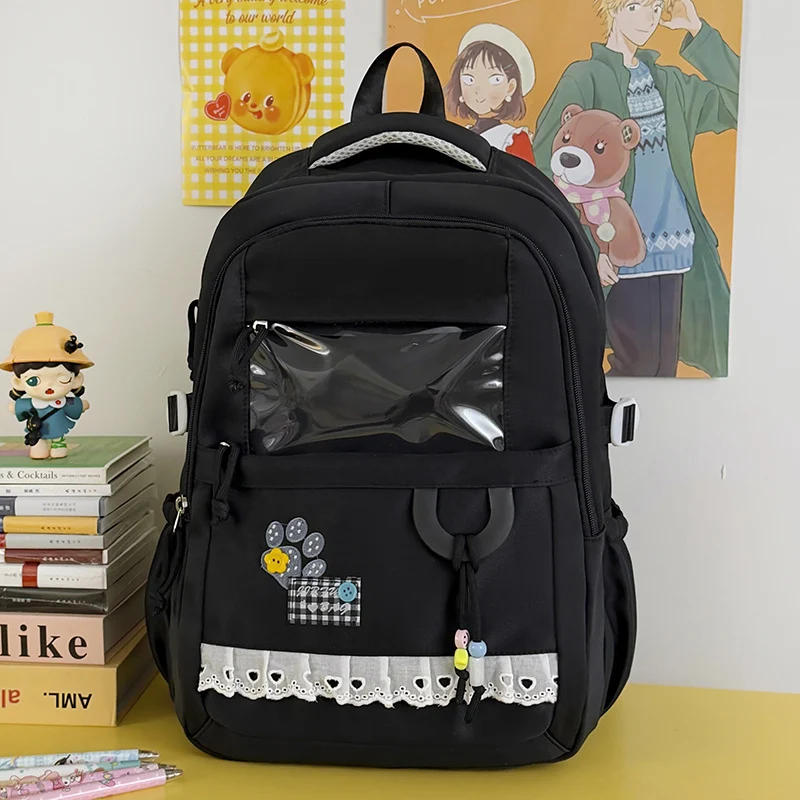 Niedlicher dekorativer klarer Fenster-Rucksack Karnz