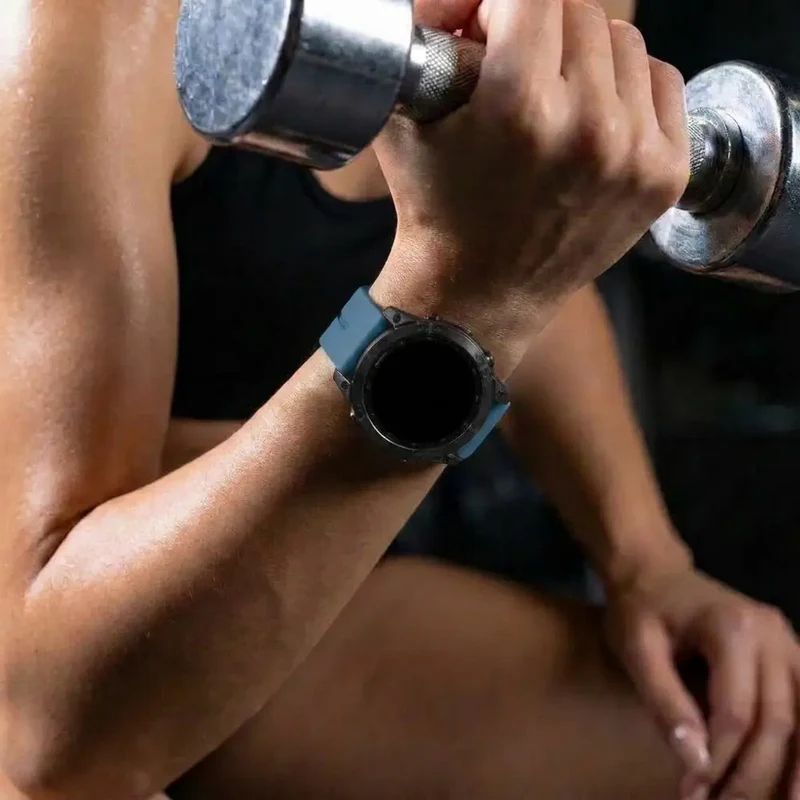 Garmin Fenix 9 - 47mm D-Schnalle Silikonarmband (Graublau)