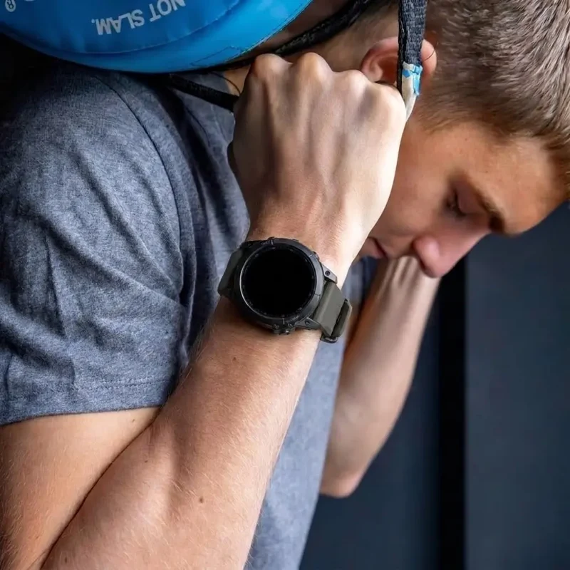 Garmin Fenix 9 - 51mm D-Schnalle Silikonarmband (Dunkelgrau)