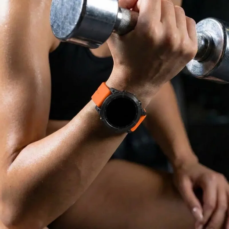 Garmin Fenix 9 - 47mm D-Schnalle Silikonarmband (Orange)
