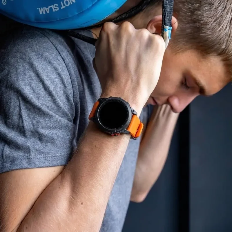 Garmin Fenix 9 - 47mm D-Schnalle Silikonarmband (Orange)
